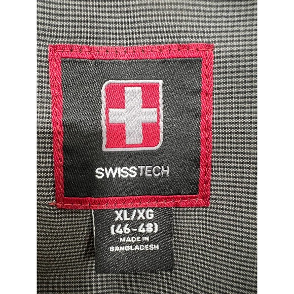 Swiss Tech Men's Brown and Blue Plaid Button Down Size XL - Picture 3 of 6